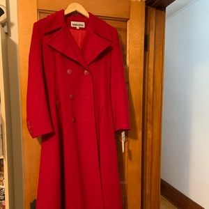 Leslie Fay Red Wool Coat